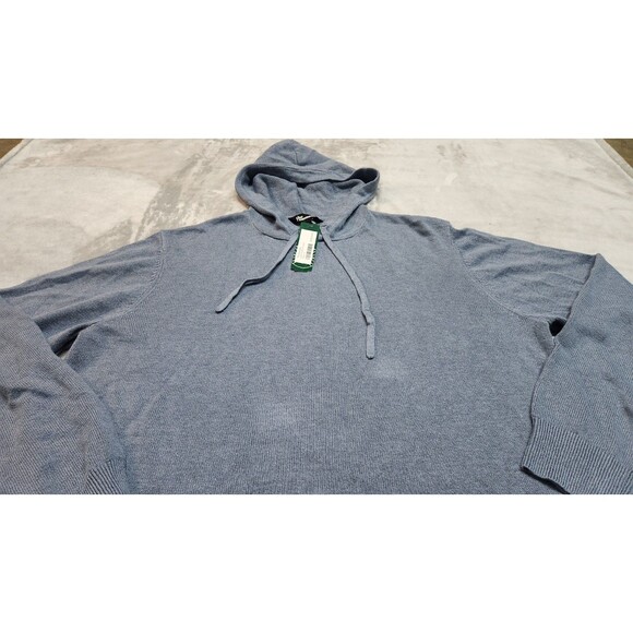 The Commons Navy Large Linen Hoodie Sweater NWT - Picture 2 of 7